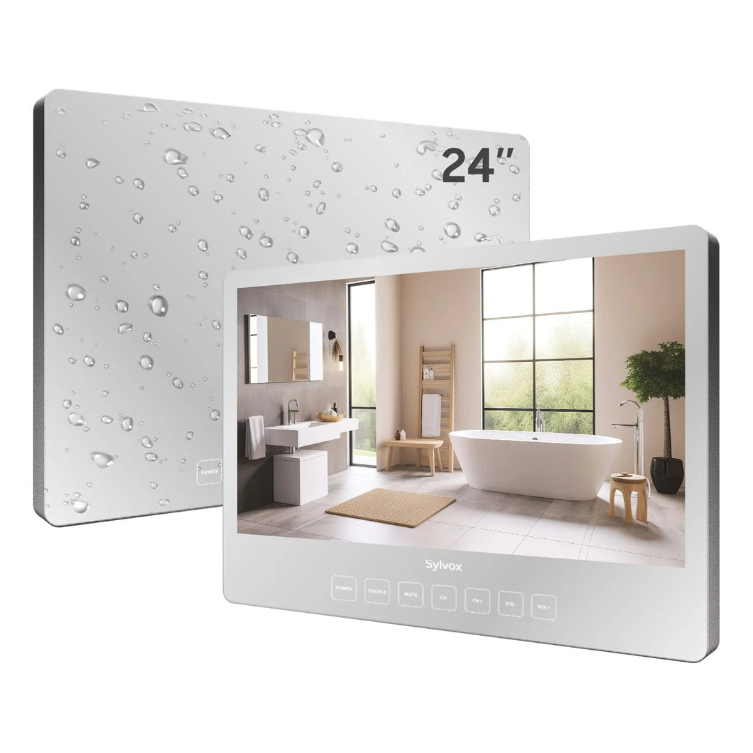 24" Waterproof Smart Magic Mirror TV for Bathroom(2024 On Wall Model)