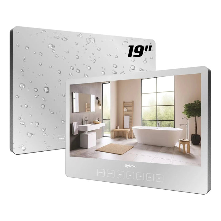 19" Waterproof Smart Magic Mirror TV for Bathroom(2024 On Wall Model)