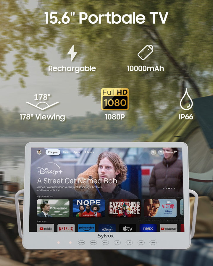 Sylvox Smart 15.6" Waterproof Portable TV