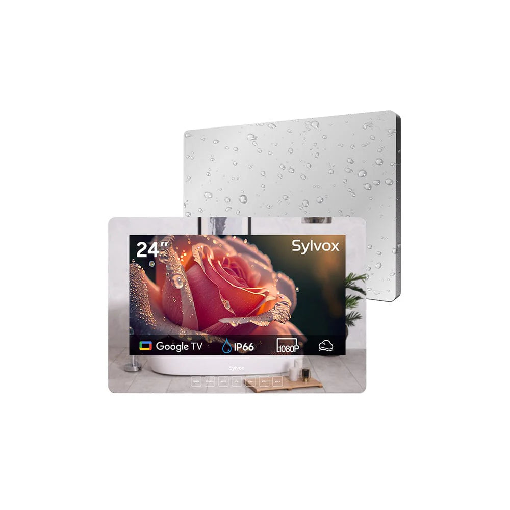 24" Waterproof Smart Magic Mirror TV for Bathroom(2024 On Wall Model)