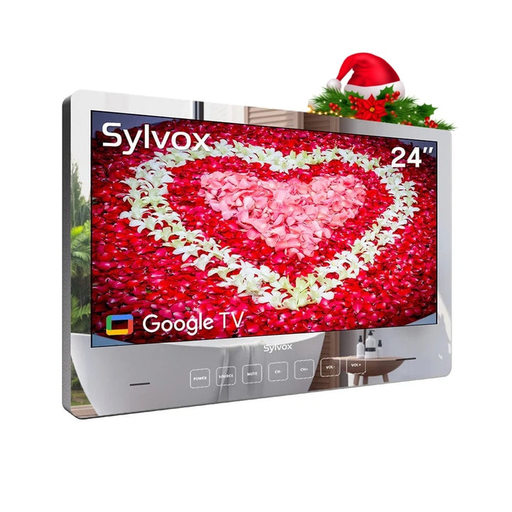 24" Waterproof Smart Magic Mirror TV for Bathroom(2024 On Wall Model)