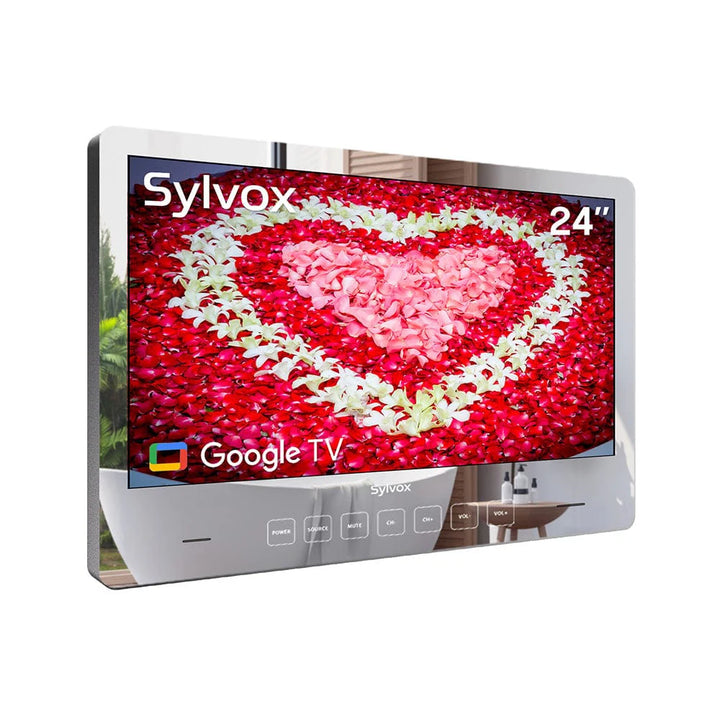 24" Waterproof Smart Magic Mirror TV for Bathroom(2024 On Wall Model)