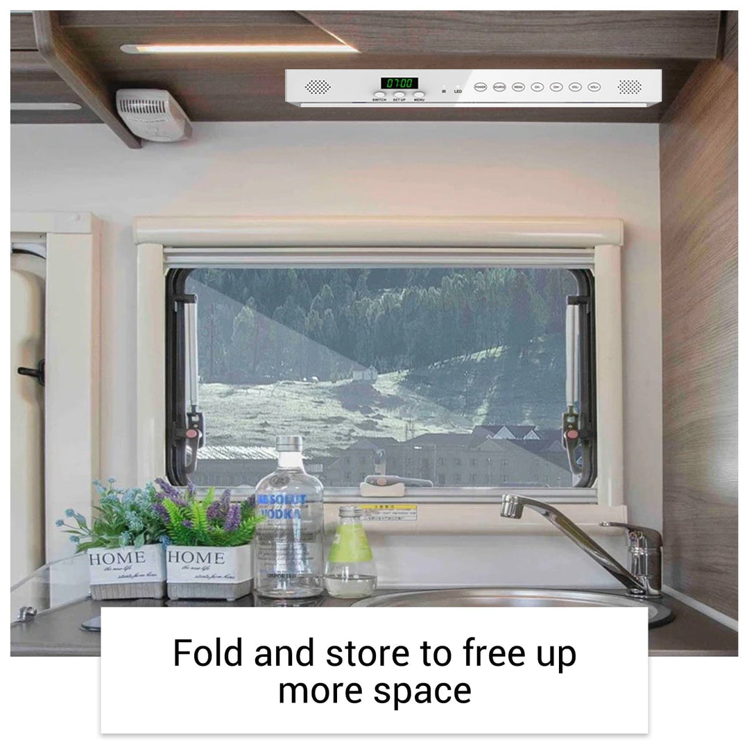 Sylvox 15.6'' Smart Under Cabinet TV for Kitchen (White)