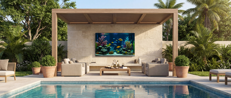How to Integrate an Outdoor TV Into a Low-Maintenance Outdoor Living Space: Inside Sylvox & Outer's Ultimate Outdoor Oasis