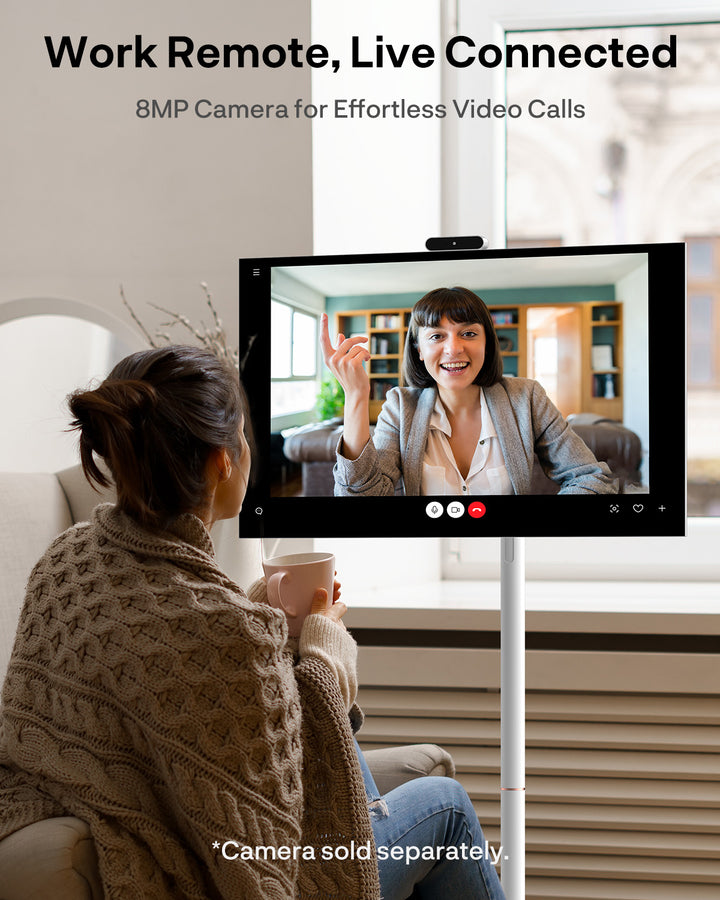 <b>NEW</b> - Sylvox 27'' Rolling TV – Portable Battery-Powered Smart Touch Screen