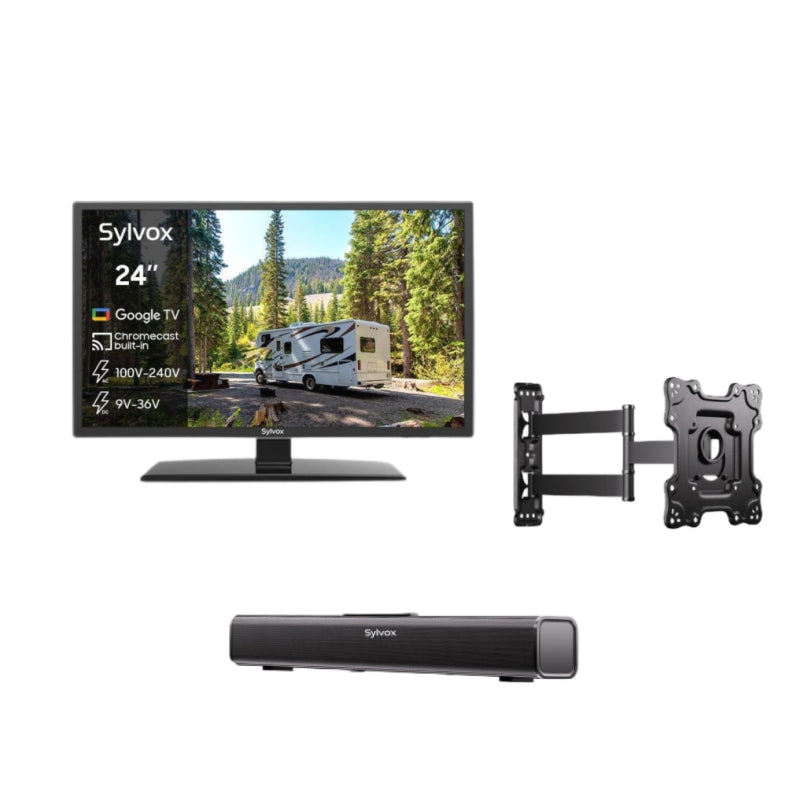 24" Smart 12V RV TV(2024 Google TV) -No DVD Combo-Vehicle series