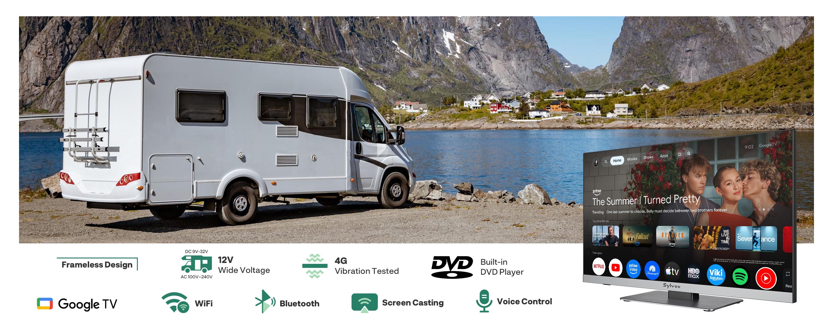 12v smart tv for caravan