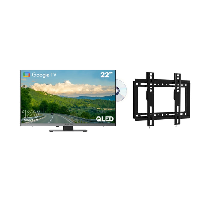 <b>NEW</b> - 22" Smart 12V RV TV - 2026 Limo QLED Series (With DVD Combo)