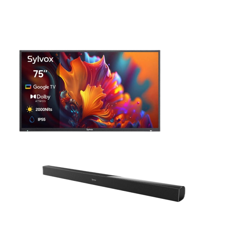 <b>NOUVEAU</b> – Téléviseur extérieur QLED 75 pouces - Google TV (série Pool Pro QLED 2.0 2024)