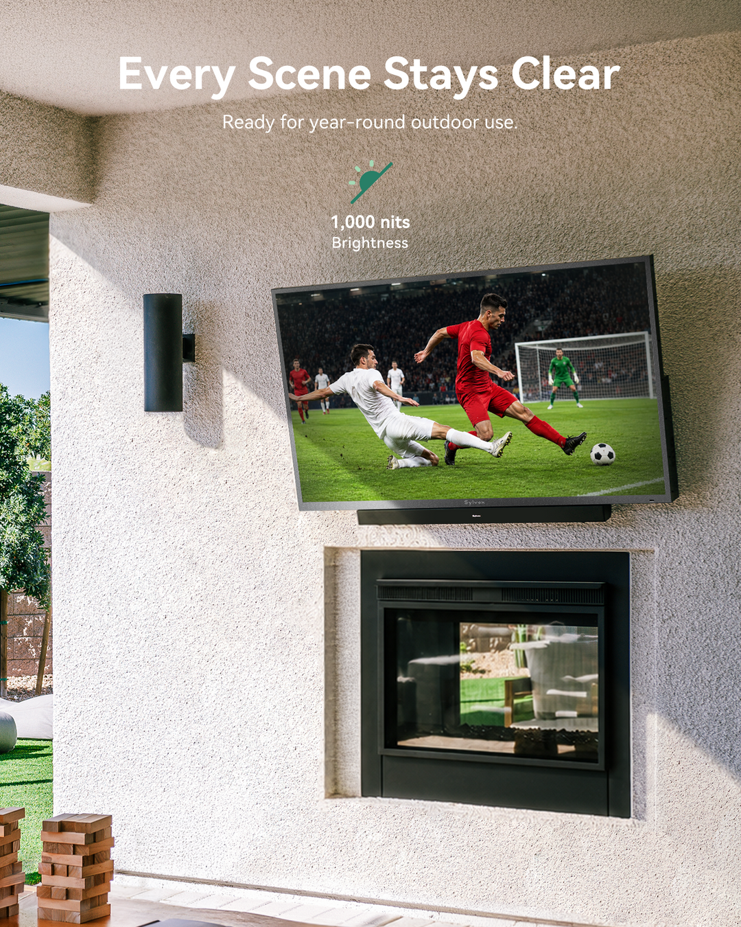 75" 1000Nit Partial Sun Outdoor TV for Canadian Patio - 2026 Deck Pro 3.0