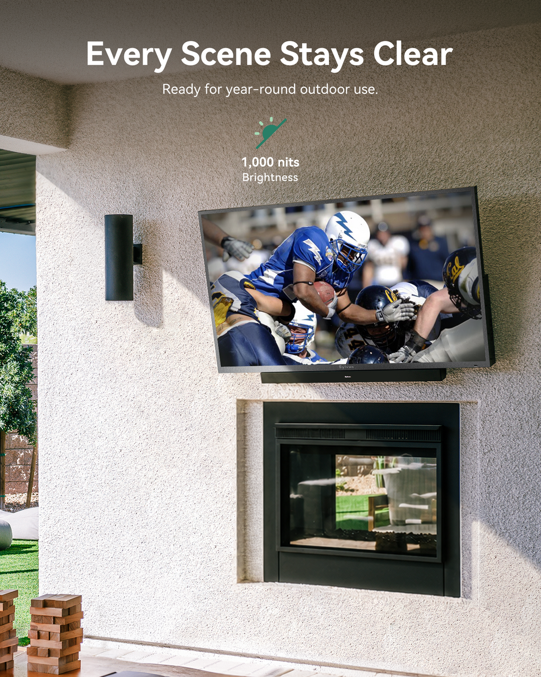 75" 1000Nit Partial Sun Outdoor TV for Canadian Patio - 2026 Deck Pro 3.0