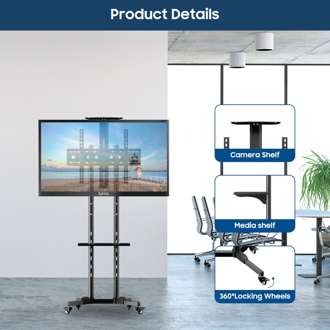 Sylvox Outdoor TV Mount-Rolling TV Cart