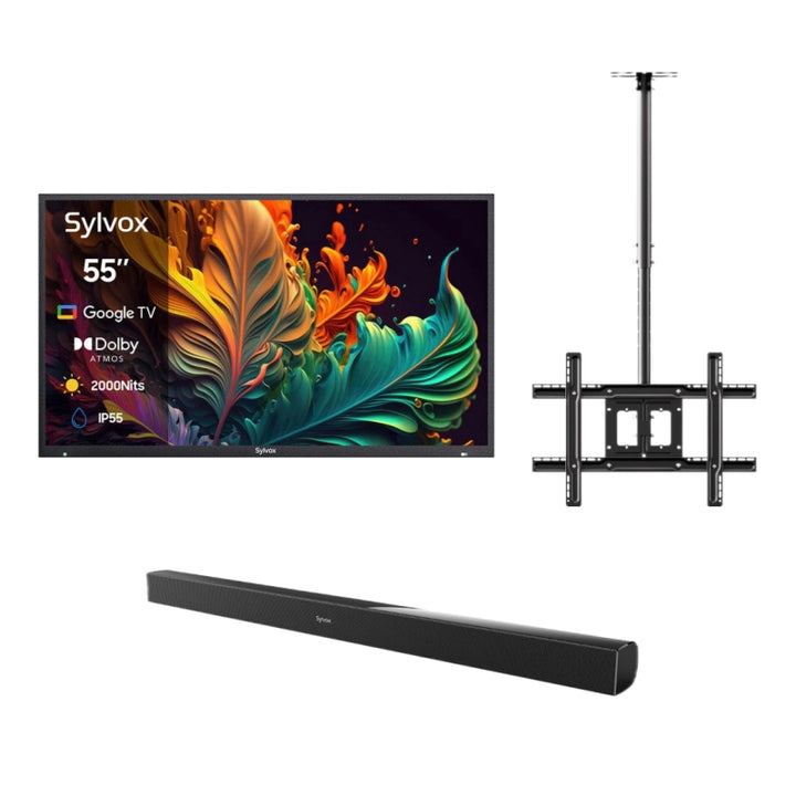 <b>NOUVEAU</b> – Téléviseur extérieur QLED 55 pouces - Google TV (série Pool Pro QLED 2.0 2024)