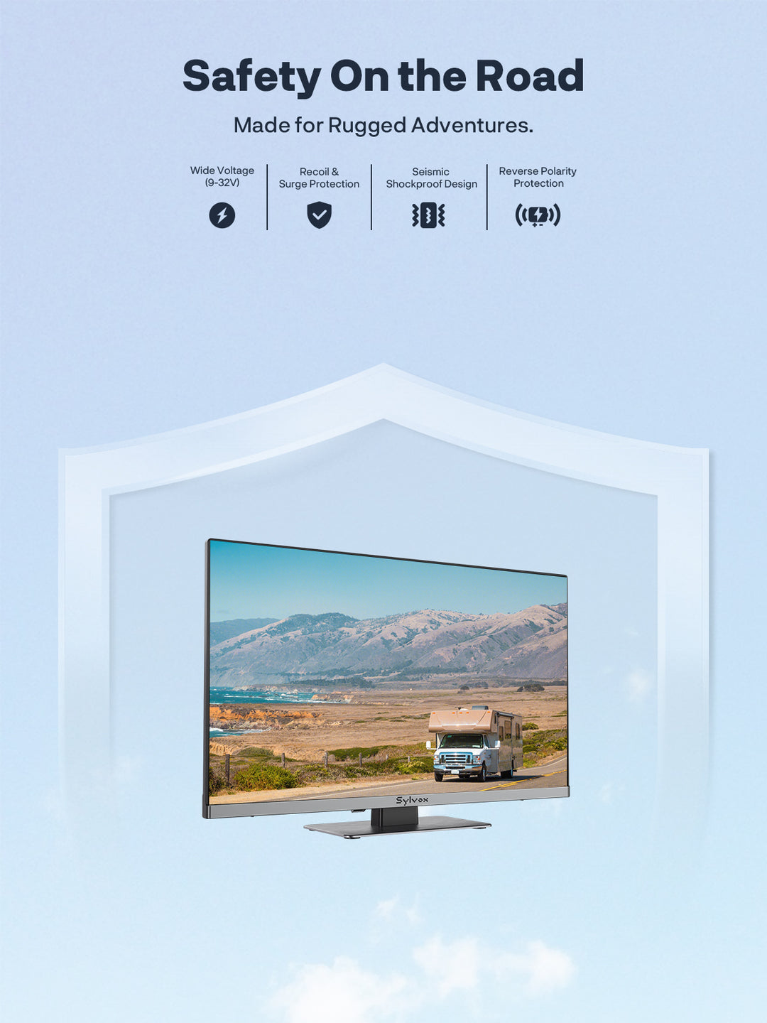 <b>NEW</b> - 22" Smart 12V RV TV - 2026 Limo QLED Series (With DVD Combo)