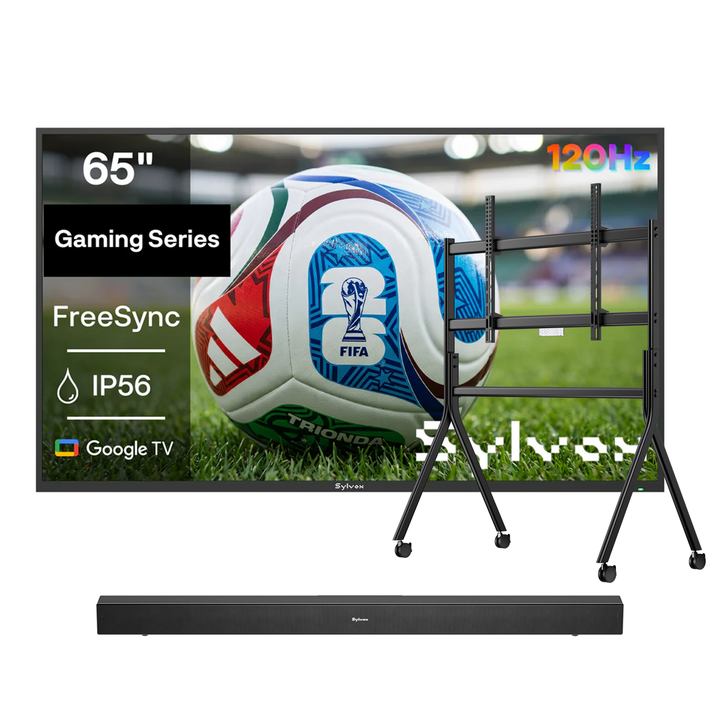 <b>NOUVEAU</b> - Téléviseur extérieur étanche 65" - Série Gaming 2025 (120HZ)