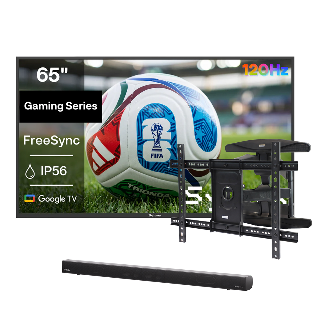 <b>NOUVEAU</b> - Téléviseur extérieur étanche 65" - Série Gaming 2025 (120HZ)