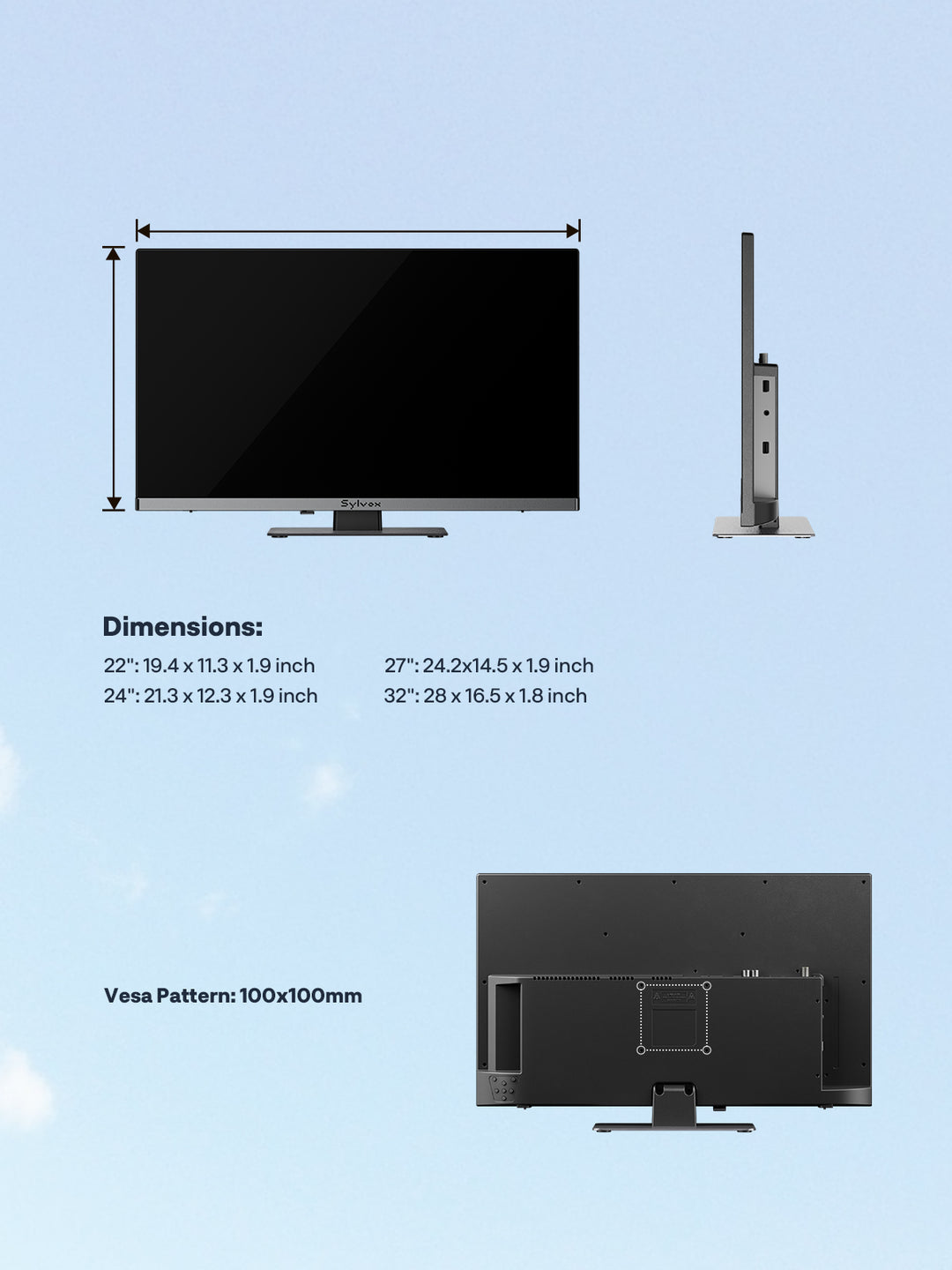 <b>NEW</b> - 22" Smart 12V RV TV - 2026 Limo QLED Series (With DVD Combo)