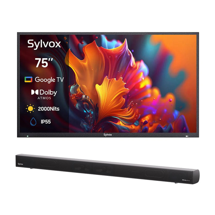 <b>NOUVEAU</b> – Téléviseur extérieur QLED 75 pouces - Google TV (série Pool Pro QLED 2.0 2024)