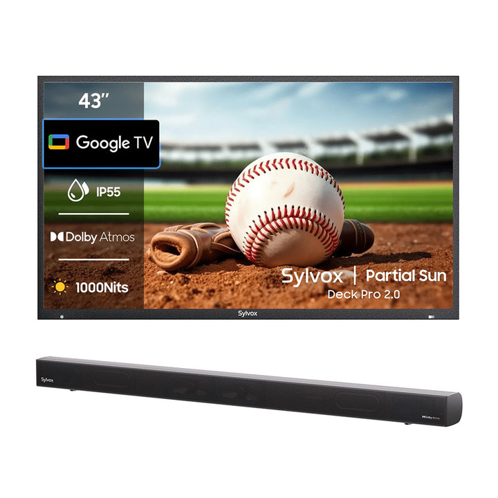 <b>NOUVEAU</b> - Téléviseur extérieur 43 pouces (Google TV) - 2024 Deck Pro 2.0