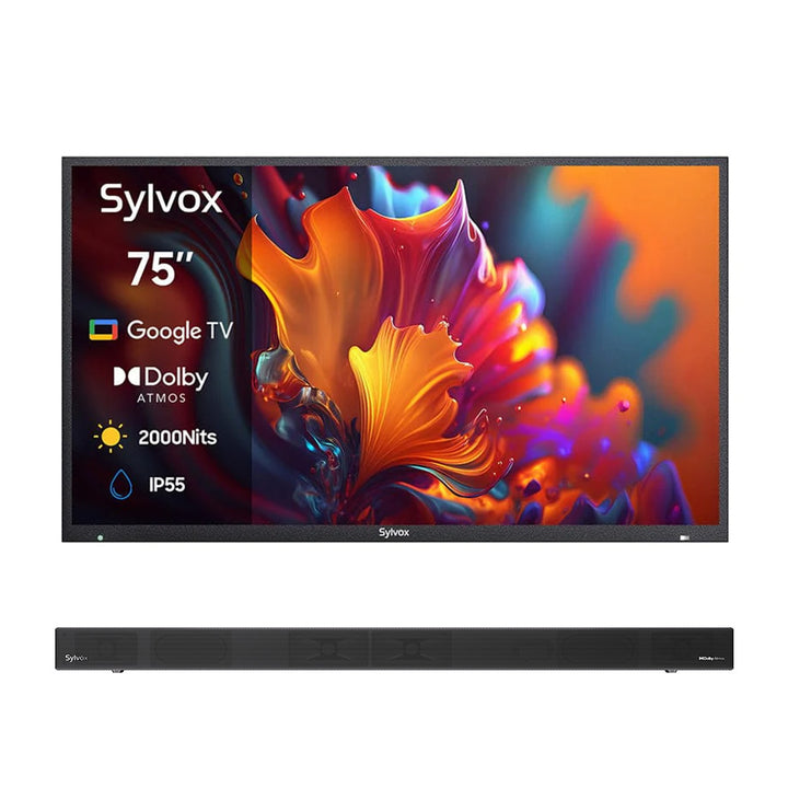 <b>NOUVEAU</b> – Téléviseur extérieur QLED 75 pouces - Google TV (série Pool Pro QLED 2.0 2024)