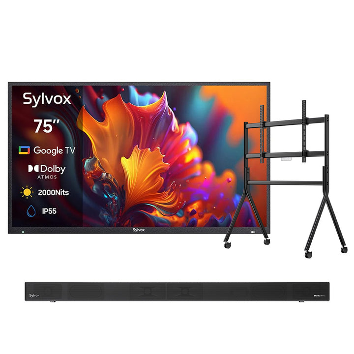 <b>NOUVEAU</b> – Téléviseur extérieur QLED 75 pouces - Google TV (série Pool Pro QLED 2.0 2024)
