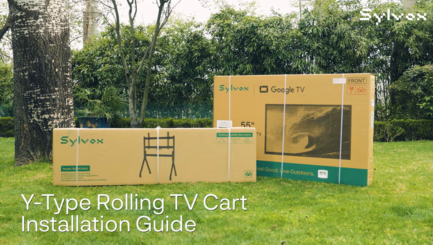 Y-Type Rolling TV Cart Installation