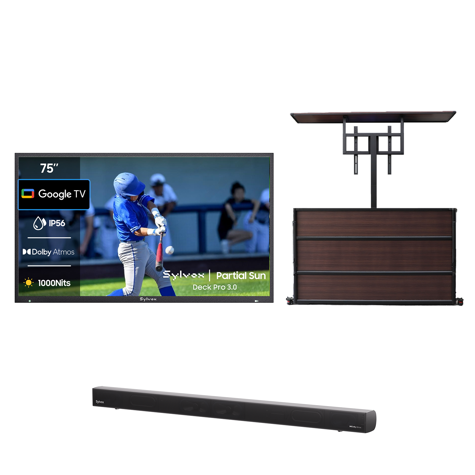Sylvox outdoor tv with cabinet