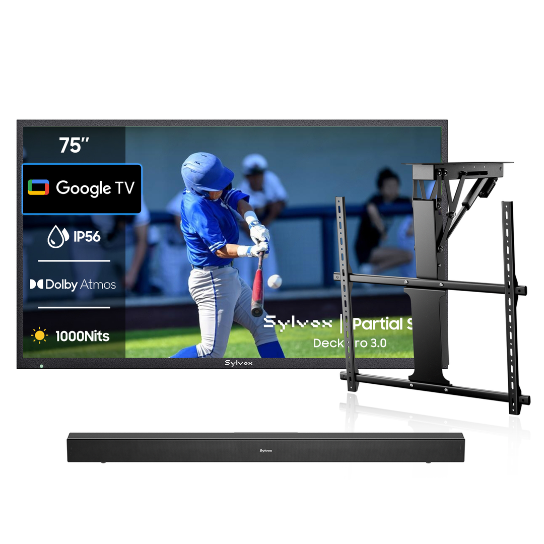 Sylvox outdoor tv with soundbar in Canada