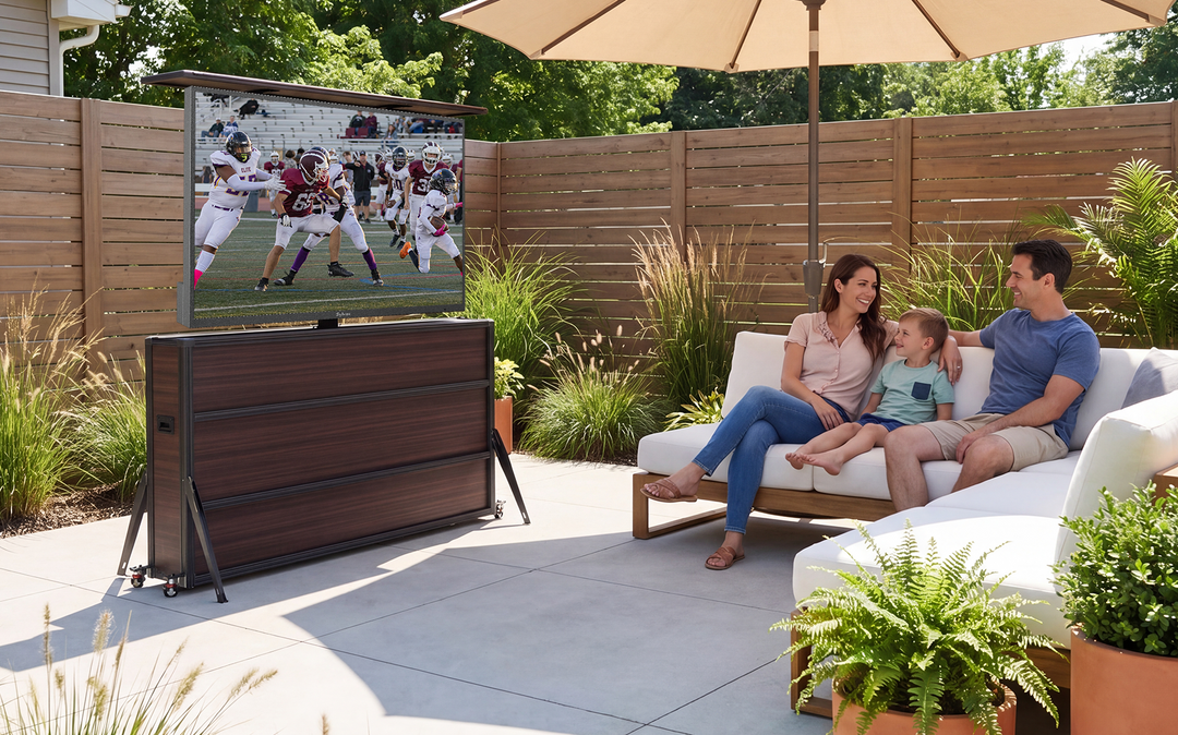 outdoor TV cabinet fully assembled