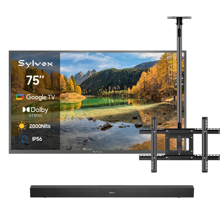 Téléviseur extérieur 2000Nit Google 75" - Série Pool Pro 2.0 2024