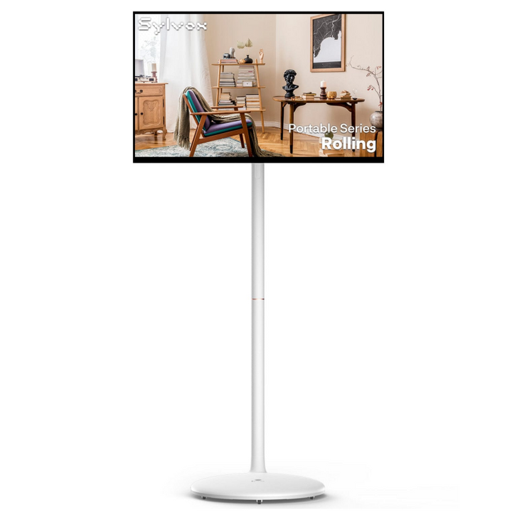 <b>NEW</b> - 32" Portable Battery-Powered Smart TV on Wheels with Touchscreen (Rolling TV Series)