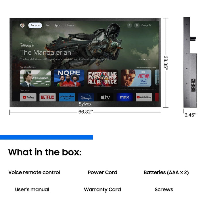 sylvox 75" Google TV  Deck Pro 2.0 for sale