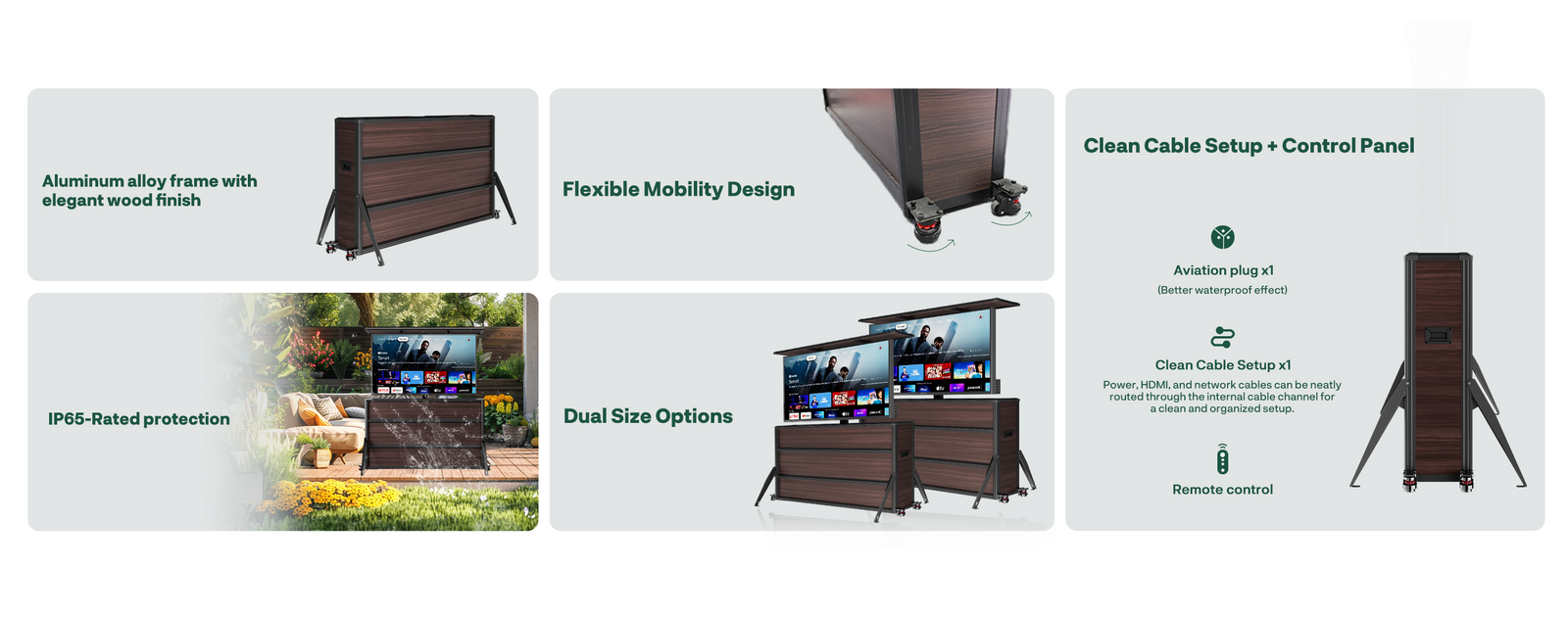 weatherproof outdoor TV lift cabinet Canada